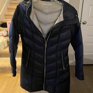 Calvin Klein zero degree puffy and packable coat